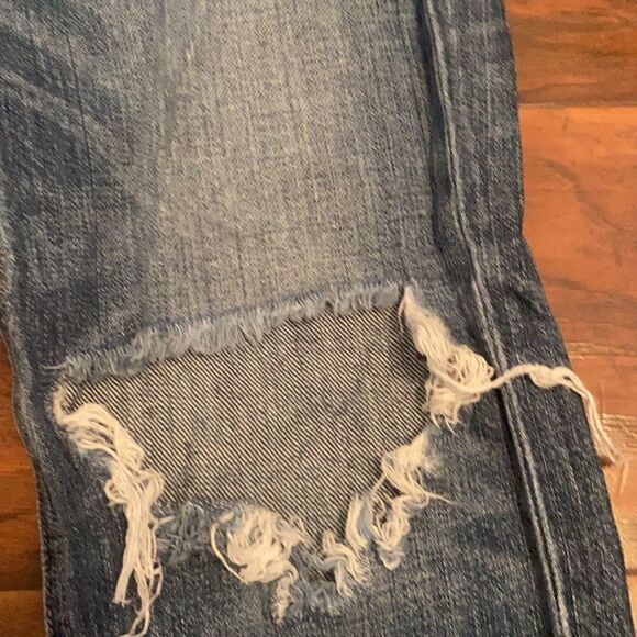 Rag & Bone Distressed Blue Denim Ripped Boyfriend Jeans Casual Contemporary - Picture 10 of 14